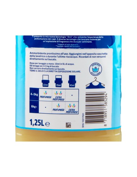 fabuloso ammorbidente per bucato - 56 lavaggi 1250ml - vaniglia e orchidea: tuttocasashop.live: prodotti per bucato e tessuti