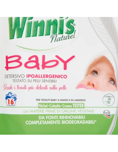 winni's baby detersivo ipoallergenico - 16 lavaggi - 800ml - ecoricarica: tuttocasashop.live: prodotti per bucato e tessuti