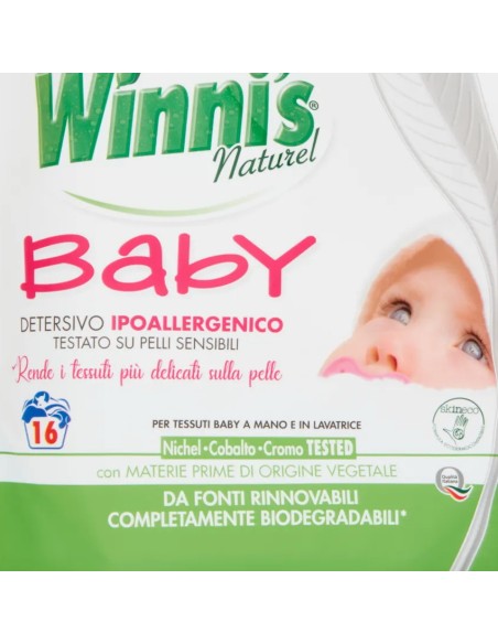winni's baby detersivo ipoallergenico - 16 lavaggi - 800ml - ecoricarica: tuttocasashop.live: prodotti per bucato e tessuti