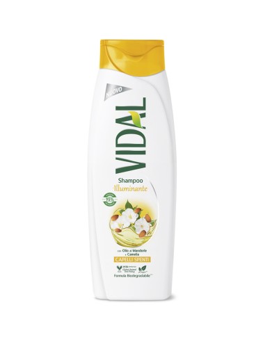 vidal shampoo 250ml illuminante capelli spenti - olio di mandorle e camelia: tuttocasashop.live: igiene e cura della persona