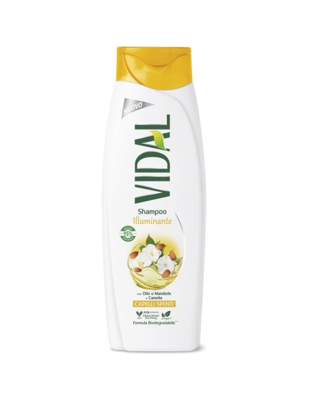 vidal shampoo 250ml illuminante capelli spenti - olio di mandorle e camelia: tuttocasashop.live: igiene e cura della persona