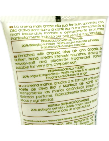 naturaverde bio crema mani - 75ml - olio d'oliva - emolliente vellutante: tuttocasashop.live: igiene e cura della persona