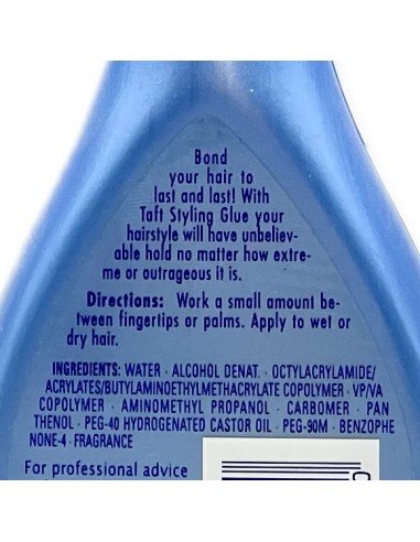 taft gel styling glue extra hold - 110ml - extra forte - pettinature estreme: tuttocasashop.live: igiene e cura della persona