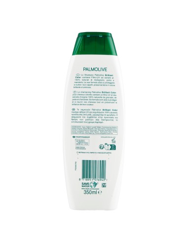 palmolive shampoo 350ml - capelli colorati - brilliant color: tuttocasashop.live: igiene e cura della persona