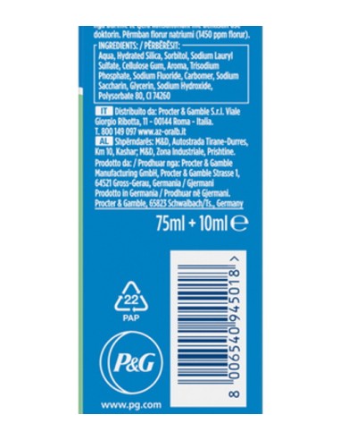 az dentifricio 85ml - protezione famiglia - multi protezione: tuttocasashop.live: igiene e cura della persona