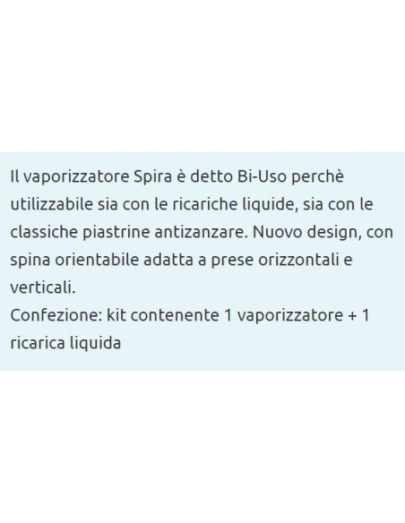spira elettroemanatore antizanzare liquido - 45 notti - biuso: tuttocasashop.live: pulizia e cura della casa