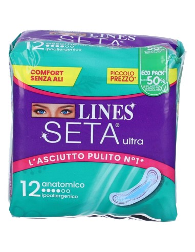 lines seta ultra assorbenti - 12 pezzi - anatomico - verde: tuttocasashop.live: igiene e cura della persona