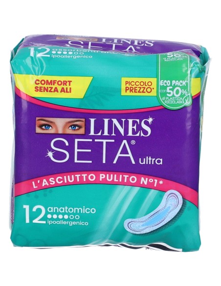 lines seta ultra assorbenti - 12 pezzi - anatomico - verde: tuttocasashop.live: igiene e cura della persona