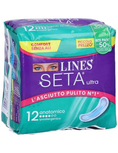 lines seta ultra assorbenti - 12 pezzi - anatomico - verde: tuttocasashop.live: igiene e cura della persona