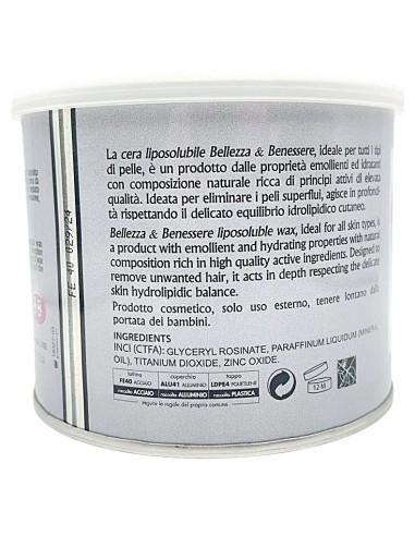 b&b bellezza benessere cera depilatoria liposolubile 400ml - zinco: tuttocasashop.live: igiene e cura della persona