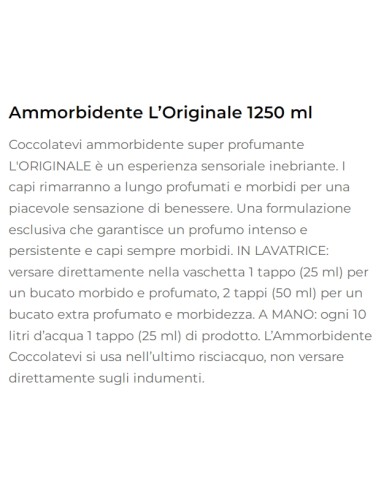 coccolatevi ammorbidente concentrato 50 lavaggi - 1250ml - original: tuttocasashop.live: prodotti per bucato e tessuti