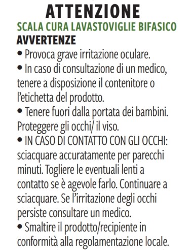 scala curalavastoviglie bifasico - 250ml - igienizzante 6 azioni in 1: tuttocasashop.live: pulizia e cura della casa