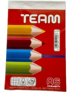 blocco appunti - block notes - a6 10x15cm - a quadretti 5mm - 50 fogli: tuttocasashop.live: altro - bazar