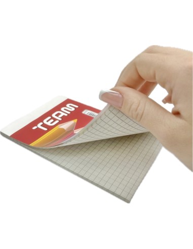 blocco appunti - block notes - a6 10x15cm - a quadretti 5mm - 50 fogli: tuttocasashop.live: altro - bazar