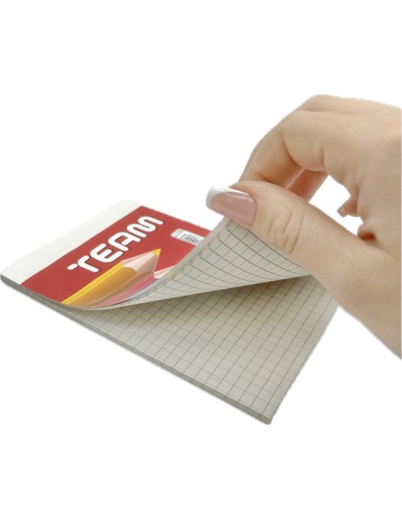 blocco appunti - block notes - a6 10x15cm - a quadretti 5mm - 50 fogli: tuttocasashop.live: altro - bazar