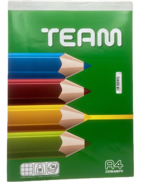blocco appunti - block notes - a4 21x29cm - a quadretti 5mm - 50 fogli: tuttocasashop.live: altro - bazar