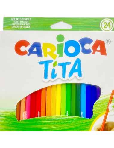 carioca tita colori a matita - 24 pastelli - colori brillanti: tuttocasashop.live: altro - bazar