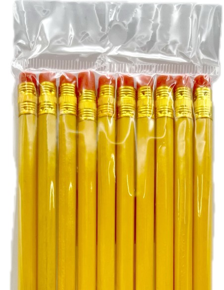 10 matite da disegno da 19cm con gomma: tuttocasashop.live: altro - bazar