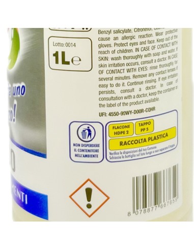skizzo detergente pavimenti iperattivo profumato 1 litro - 60 dosi - bianco: tuttocasashop.live: pulizia e cura della casa