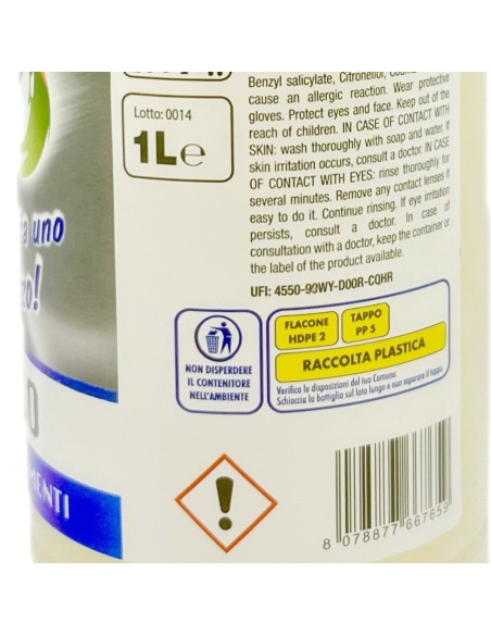 skizzo detergente pavimenti iperattivo profumato 1 litro - 60 dosi - bianco: tuttocasashop.live: pulizia e cura della casa