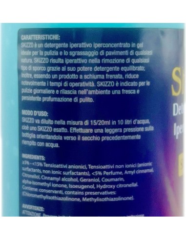 skizzo detergente pavimenti iperattivo profumato 1 litro - 60 dosi - sharem: tuttocasashop.live: pulizia e cura della casa