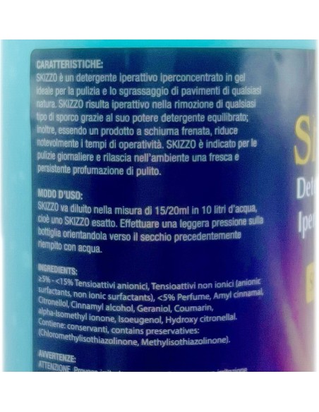skizzo detergente pavimenti iperattivo profumato 1 litro - 60 dosi - sharem: tuttocasashop.live: pulizia e cura della casa