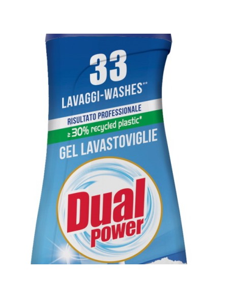 dual power detersivo gel lavastoviglie 660ml 33 lavaggi - bicarbonato salvia: tuttocasashop.live: pulizia e cura della casa
