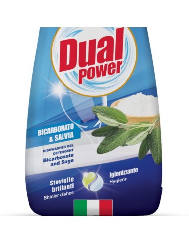 dual power detersivo gel lavastoviglie 660ml 33 lavaggi - bicarbonato salvia: tuttocasashop.live: pulizia e cura della casa
