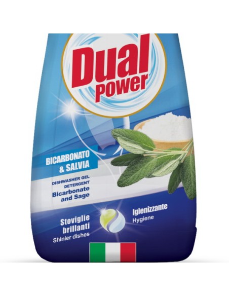 dual power detersivo gel lavastoviglie 660ml 33 lavaggi - bicarbonato salvia: tuttocasashop.live: pulizia e cura della casa