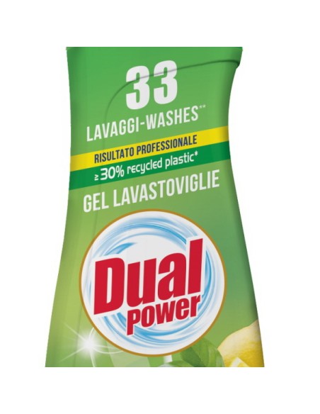 dual power detersivo gel lavastoviglie - 660ml 33 lavaggi - limone: tuttocasashop.live: pulizia e cura della casa