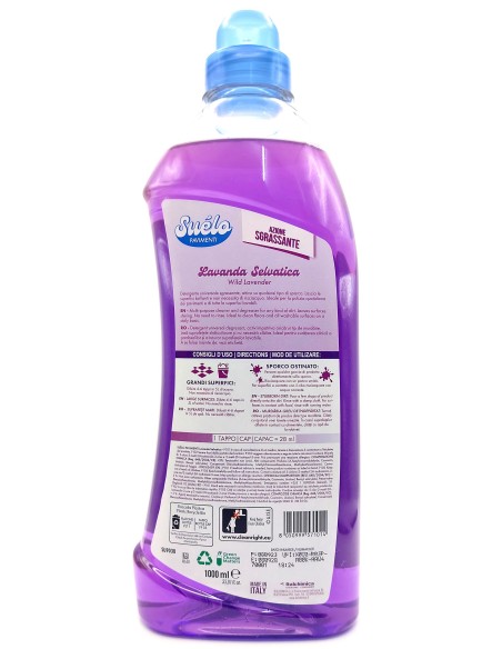 suelo pavimenti detergente lavapavimenti - 1 litro - lavanda selvatica: tuttocasashop.live: pulizia e cura della casa