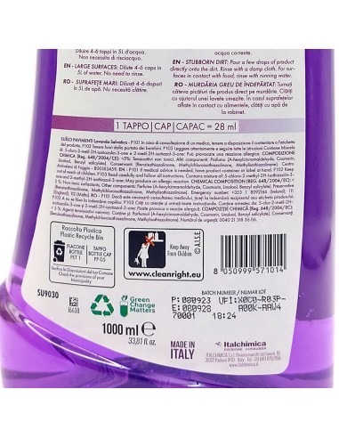 suelo pavimenti detergente lavapavimenti - 1 litro - lavanda selvatica: tuttocasashop.live: pulizia e cura della casa