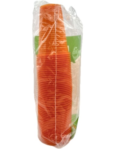 the best 50 bicchieri monouso in plastica - 200cc - arancio: tuttocasashop.live: carta & monouso