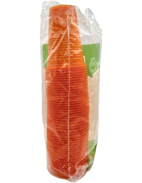 the best 50 bicchieri monouso in plastica - 200cc - arancio: tuttocasashop.live: carta & monouso