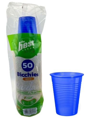 the best 50 bicchieri monouso in plastica - 200cc - blu: tuttocasashop.live: carta & monouso