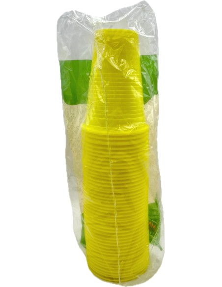 the best 50 bicchieri monouso in plastica - 200cc - giallo: tuttocasashop.live: carta & monouso