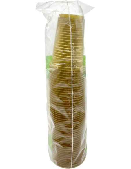 the best 50 bicchieri monouso in plastica - 200cc - oro: tuttocasashop.live: carta & monouso