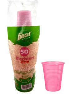the best 50 bicchieri monouso in plastica - 200cc - rosa: tuttocasashop.live: carta & monouso
