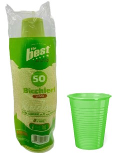 the best 50 bicchieri monouso in plastica - 200cc - verde: tuttocasashop.live: carta & monouso