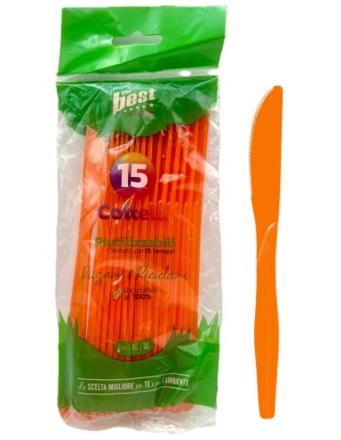 the best 15 coltelli monouso in plastica - 17cm - arancio: tuttocasashop.live: carta & monouso