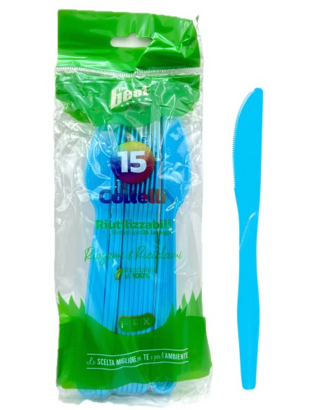 the best 15 coltelli monouso in plastica - 17cm - azzurro: tuttocasashop.live: carta & monouso