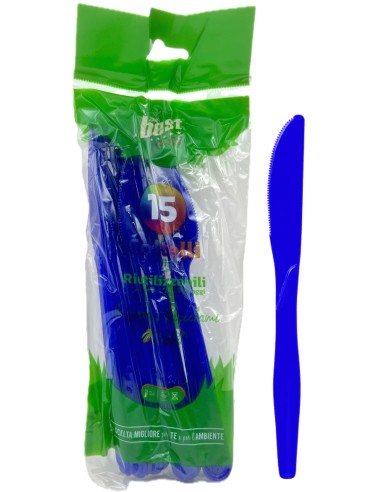 the best 15 coltelli monouso in plastica - 17cm - blu: tuttocasashop.live: carta & monouso