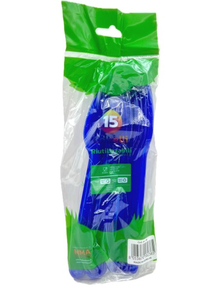 the best 15 coltelli monouso in plastica - 17cm - blu: tuttocasashop.live: carta & monouso