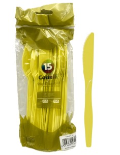 the best 15 coltelli monouso in plastica - 17cm - giallo: tuttocasashop.live: carta & monouso