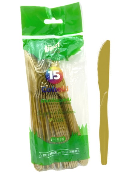 the best 15 coltelli monouso in plastica - 17cm - oro: tuttocasashop.live: carta & monouso