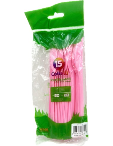 the best 15 coltelli monouso in plastica - 17cm - rosa: tuttocasashop.live: carta & monouso