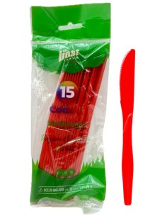 the best 15 coltelli monouso in plastica - 17cm - rosso: tuttocasashop.live: carta & monouso