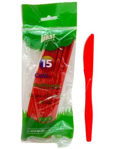 the best 15 coltelli monouso in plastica - 17cm - rosso: tuttocasashop.live: carta & monouso