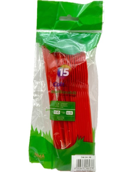 the best 15 coltelli monouso in plastica - 17cm - rosso: tuttocasashop.live: carta & monouso
