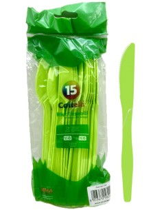 the best 15 coltelli monouso in plastica - 17cm - verde: tuttocasashop.live: carta & monouso